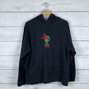 Vintage Dr. Seuss Grinch Christmas Embroidered Hoodie Large